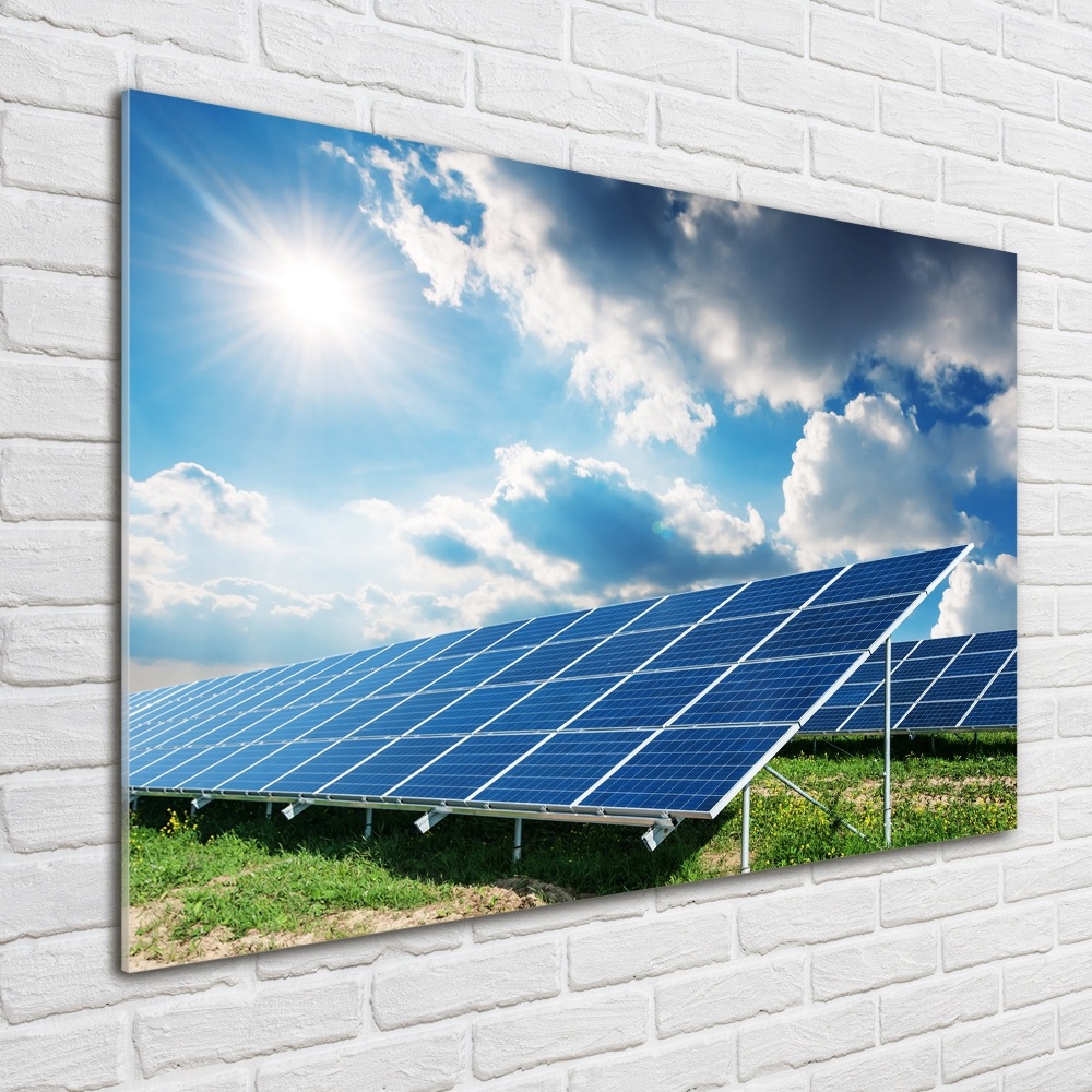 Wall art on glass Solar batteries