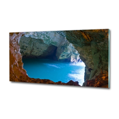 Wall art on glass Sea cave