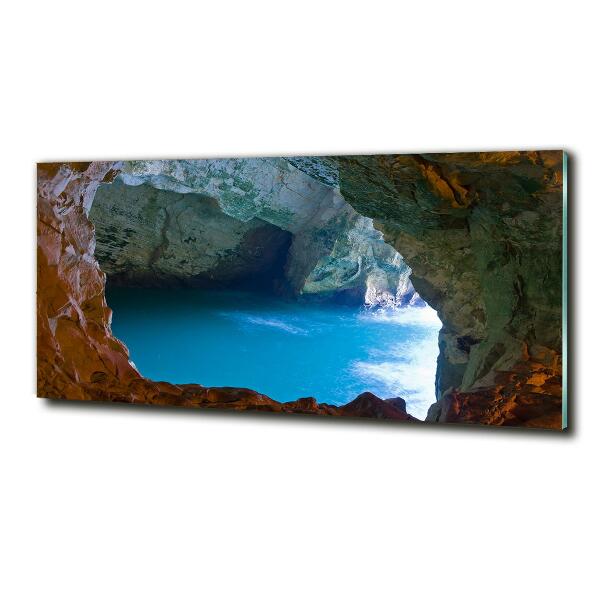 Wall art on glass Sea cave