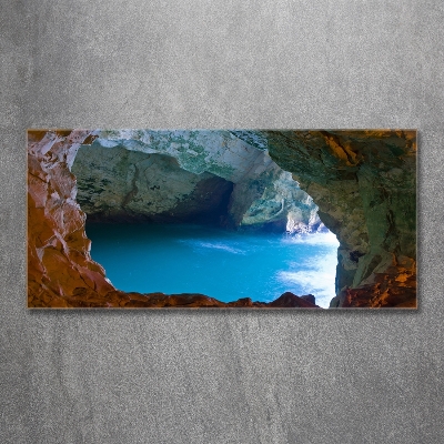 Wall art on glass Sea cave