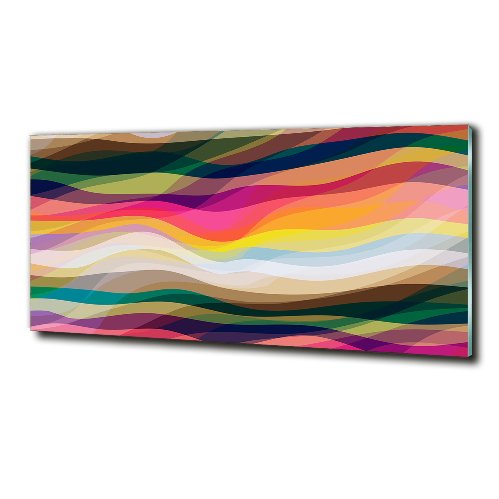 Wall art on glass Wave abstraction