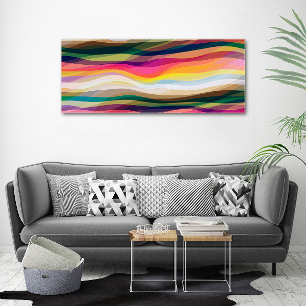 Wall art on glass Wave abstraction