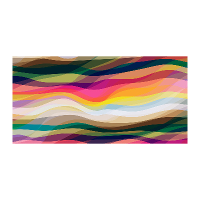 Wall art on glass Wave abstraction