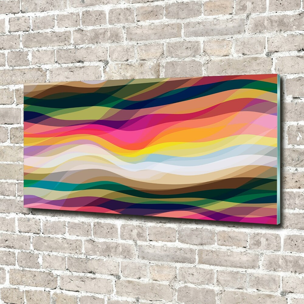 Wall art on glass Wave abstraction