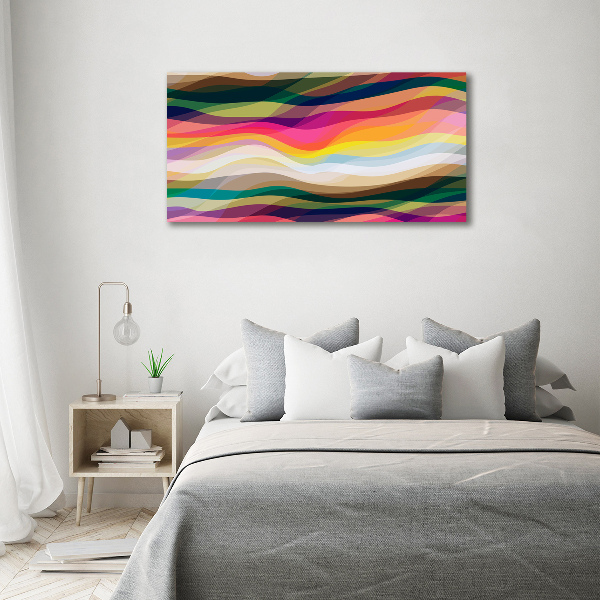 Wall art on glass Wave abstraction