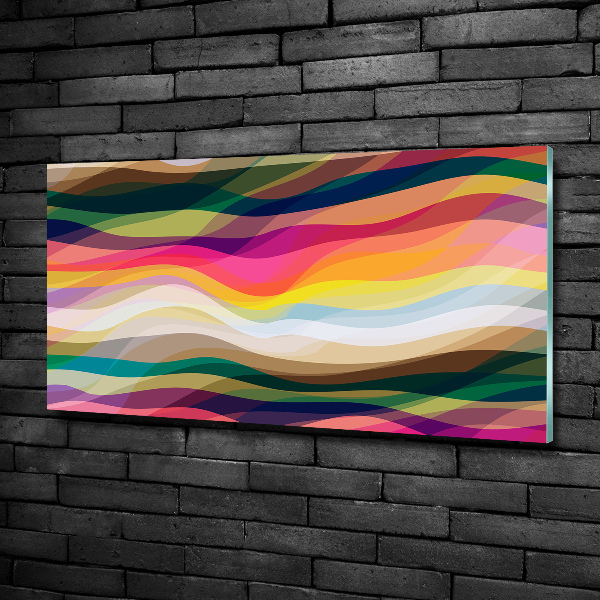 Wall art on glass Wave abstraction