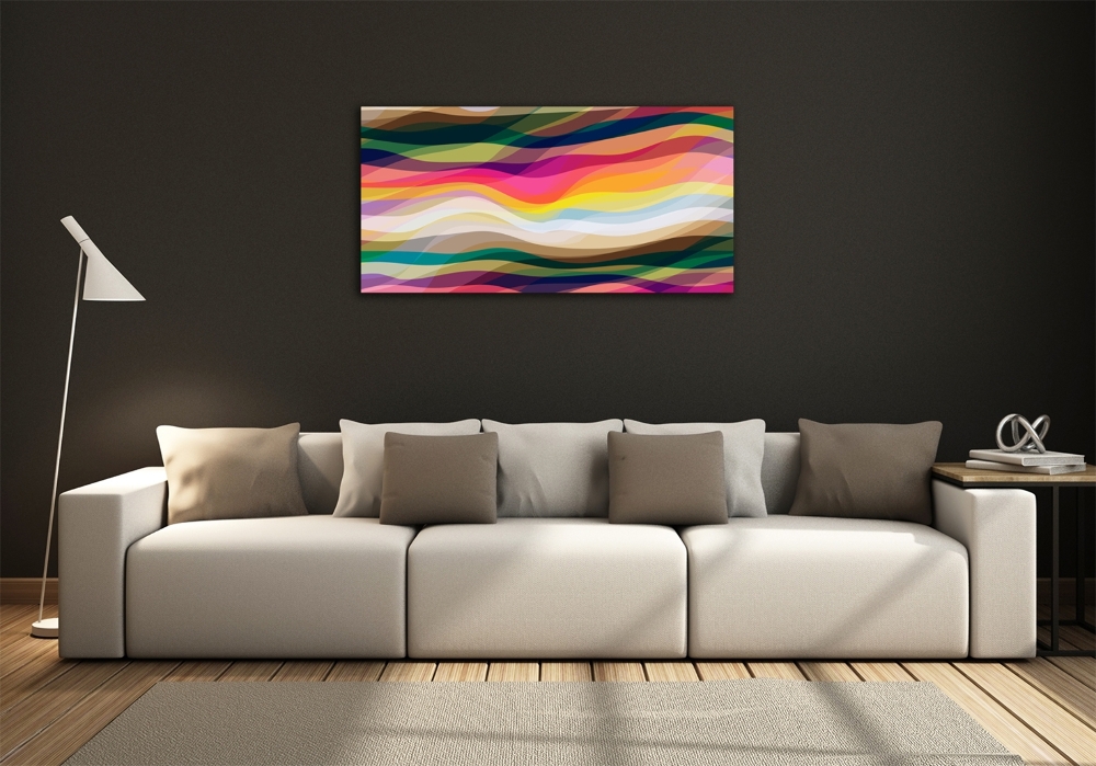 Wall art on glass Wave abstraction