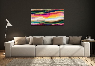 Wall art on glass Wave abstraction