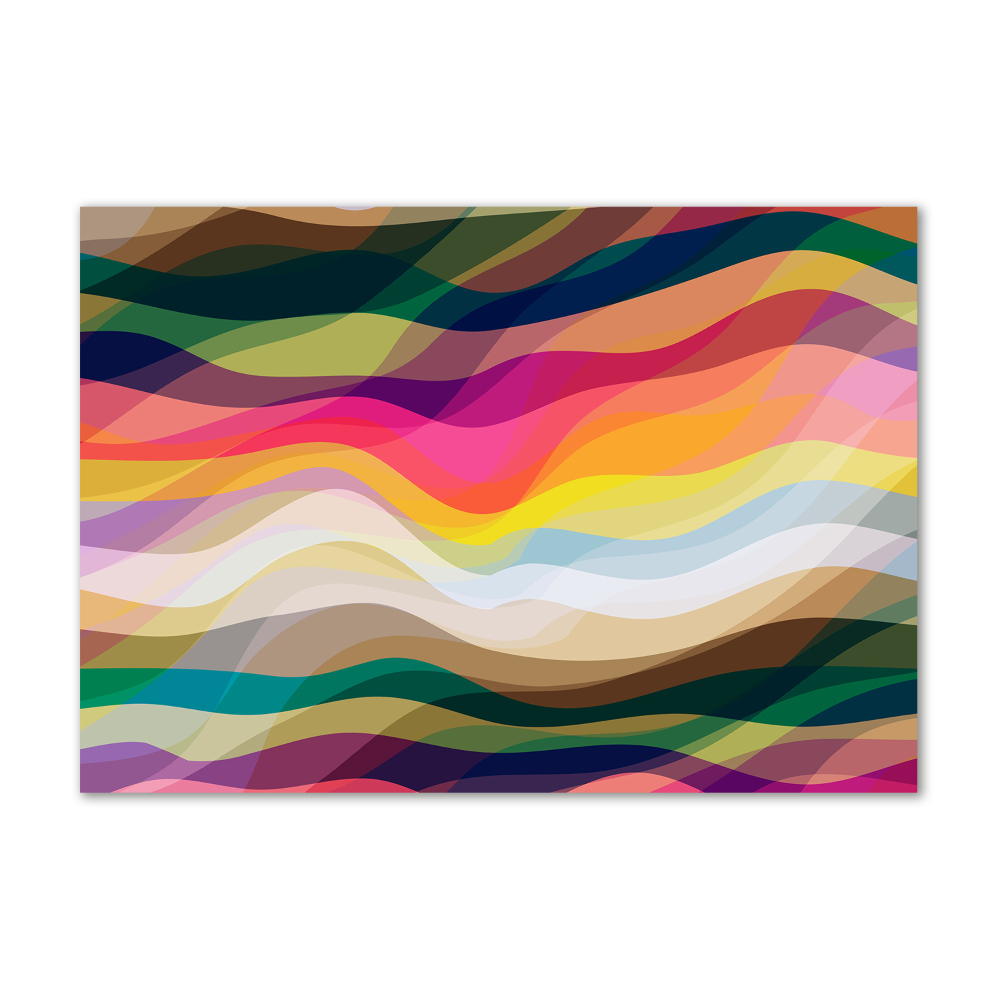 Wall art on glass Wave abstraction