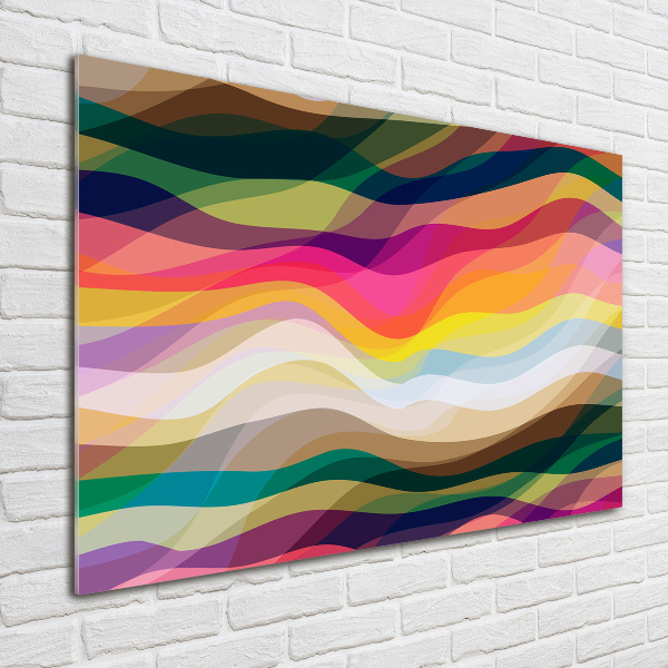 Wall art on glass Wave abstraction