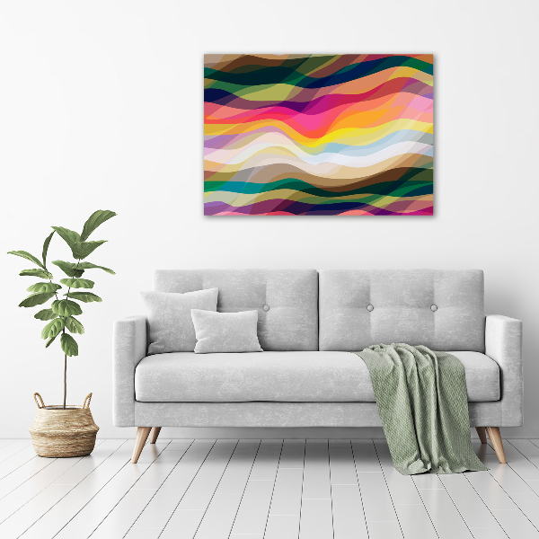 Wall art on glass Wave abstraction