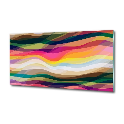 Wall art on glass Wave abstraction