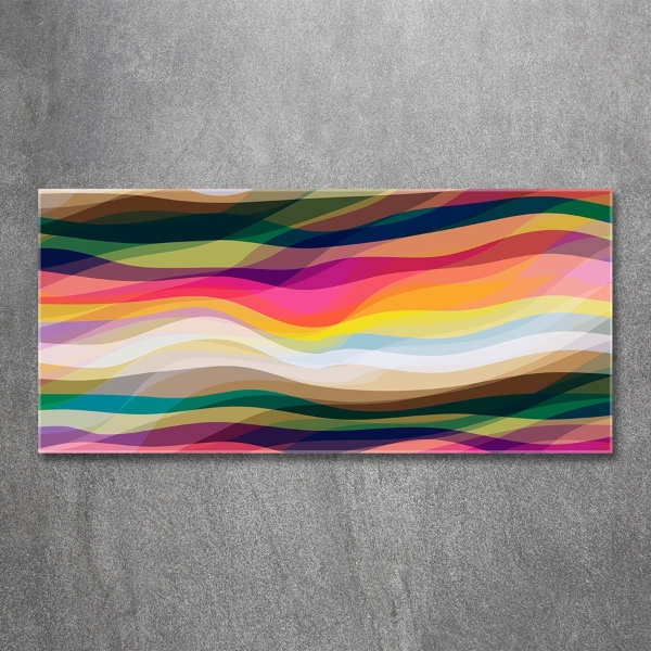 Wall art on glass Wave abstraction