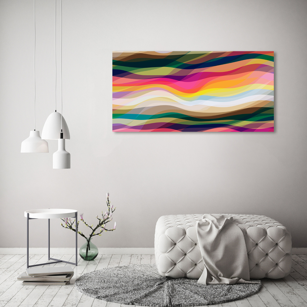 Wall art on glass Wave abstraction