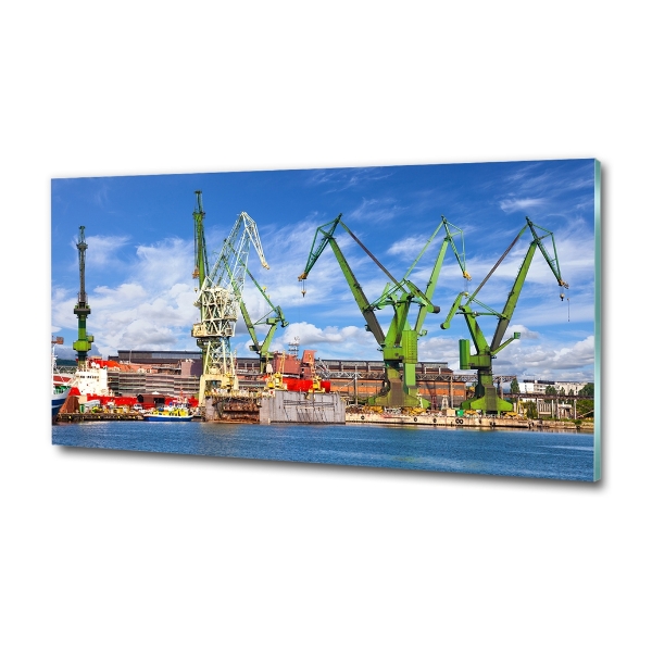 Photo printed on glass Shipyard in Gdańsk