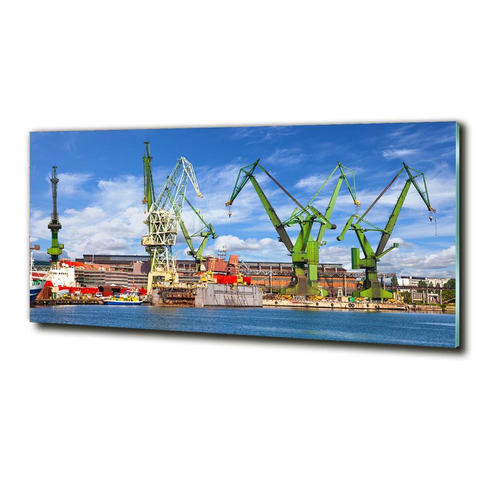 Photo printed on glass Shipyard in Gdańsk