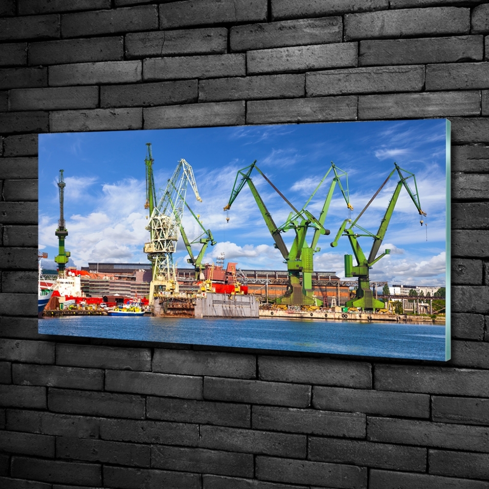 Photo printed on glass Shipyard in Gdańsk