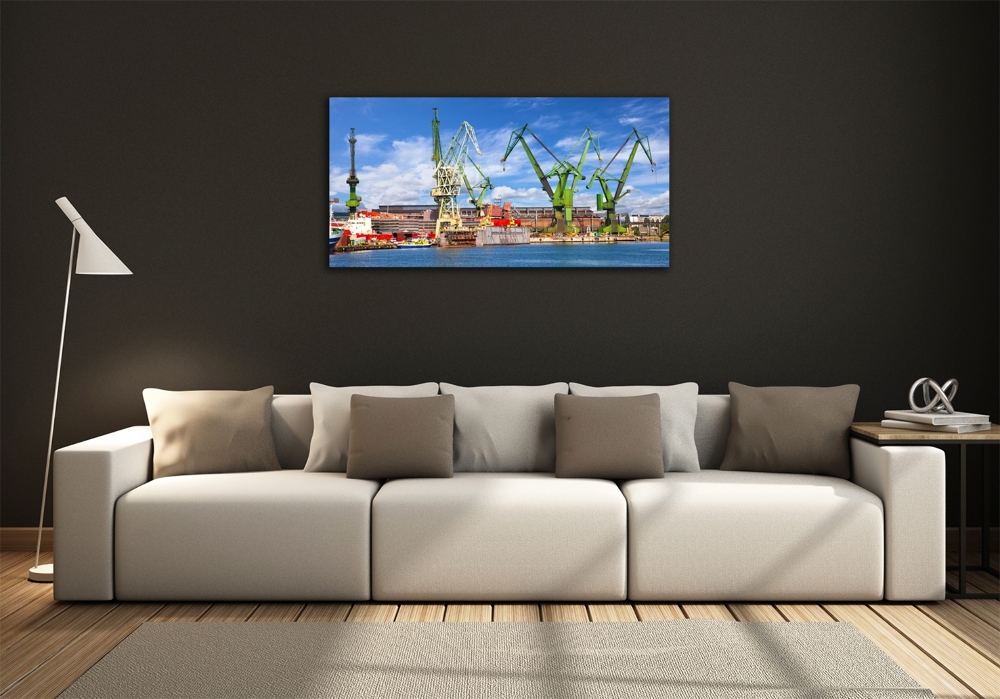 Photo printed on glass Shipyard in Gdańsk