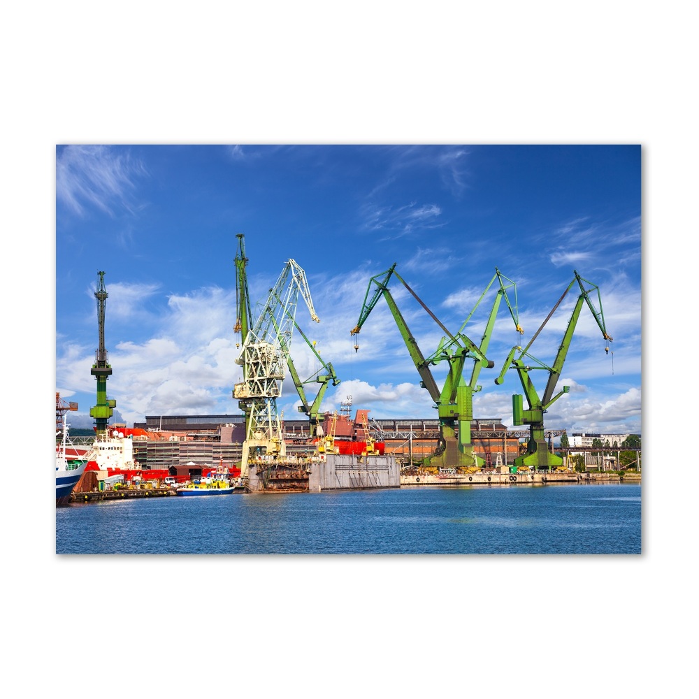 Photo printed on glass Shipyard in Gdańsk