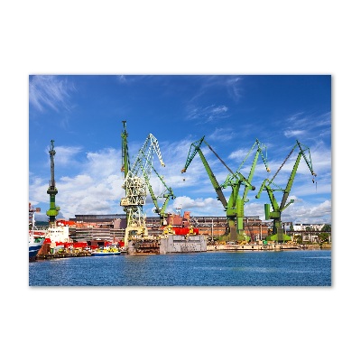 Photo printed on glass Shipyard in Gdańsk