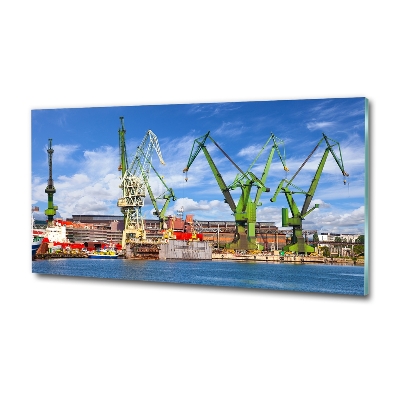 Photo printed on glass Shipyard in Gdańsk