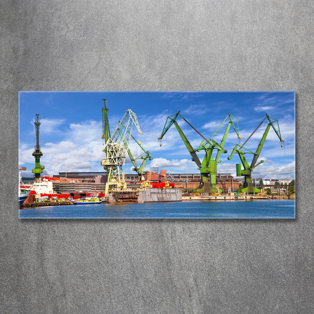 Photo printed on glass Shipyard in Gdańsk