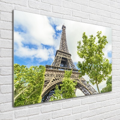 Glass picture wall art Eiffel paris tower