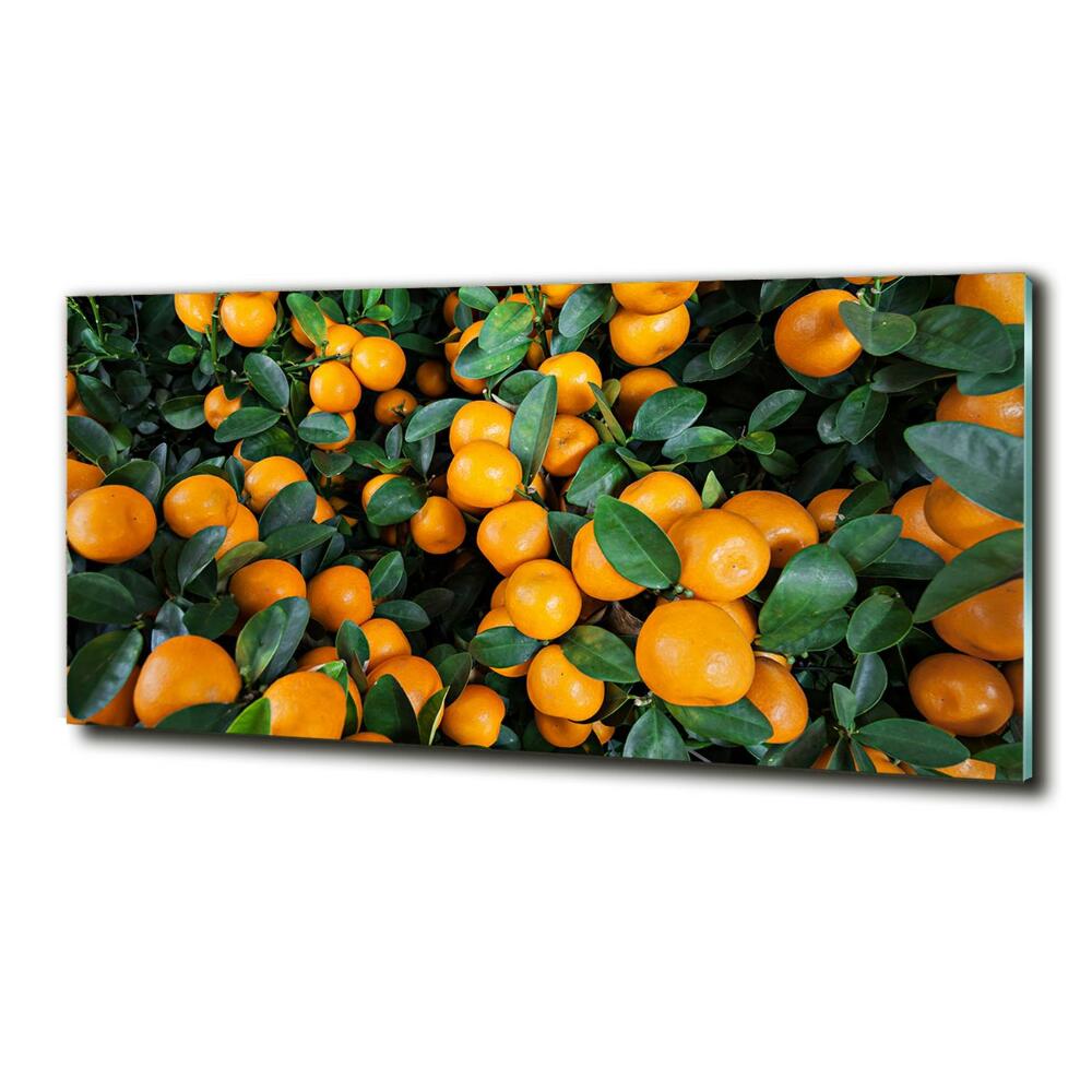 Glass picture wall art Tangerines