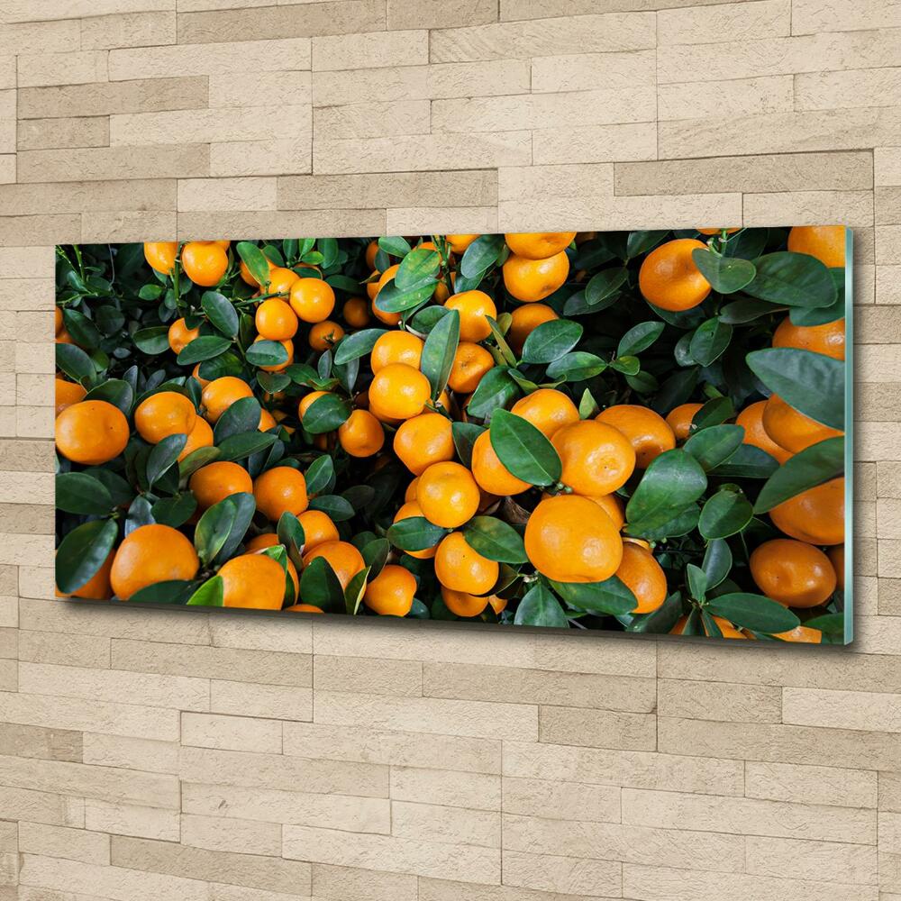 Glass picture wall art Tangerines