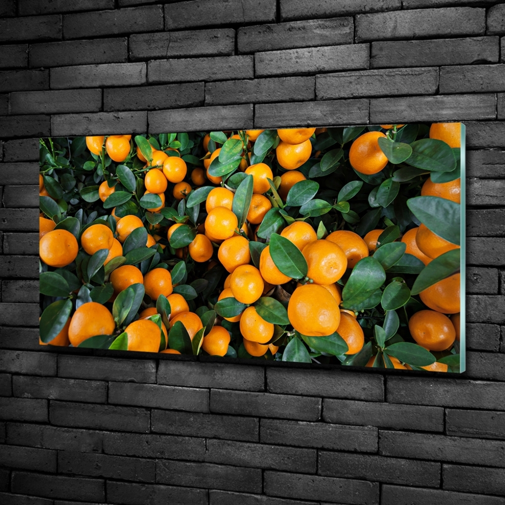 Glass picture wall art Tangerines