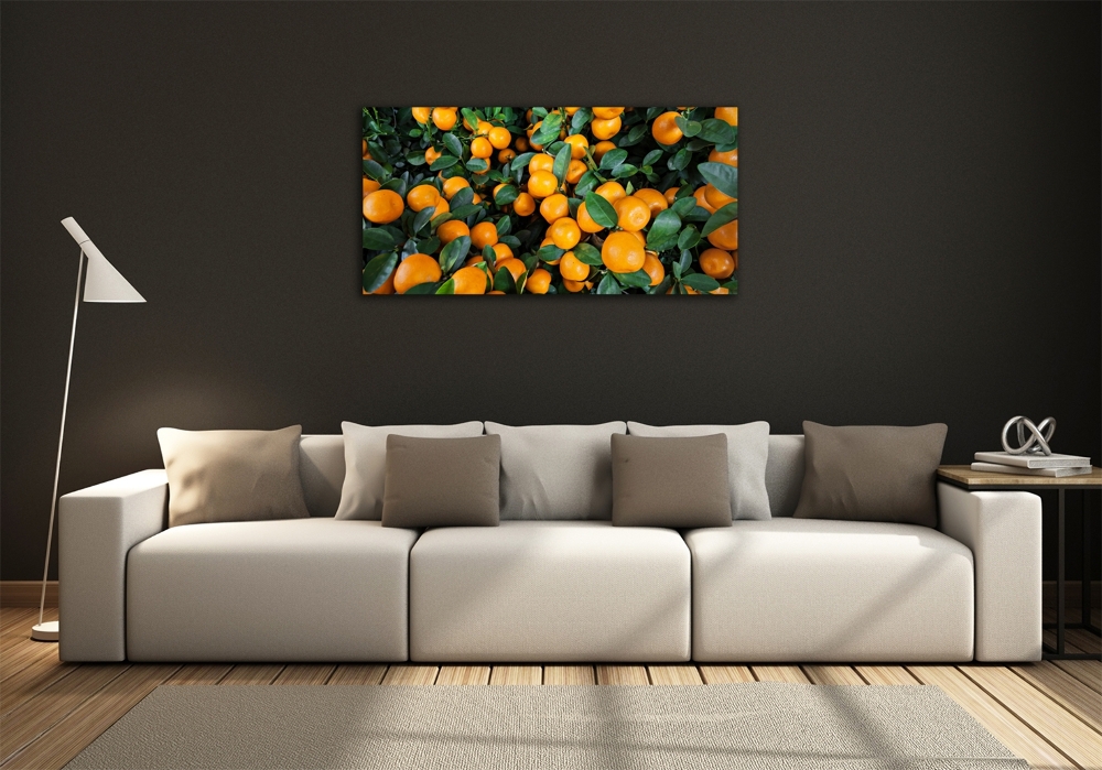 Glass picture wall art Tangerines