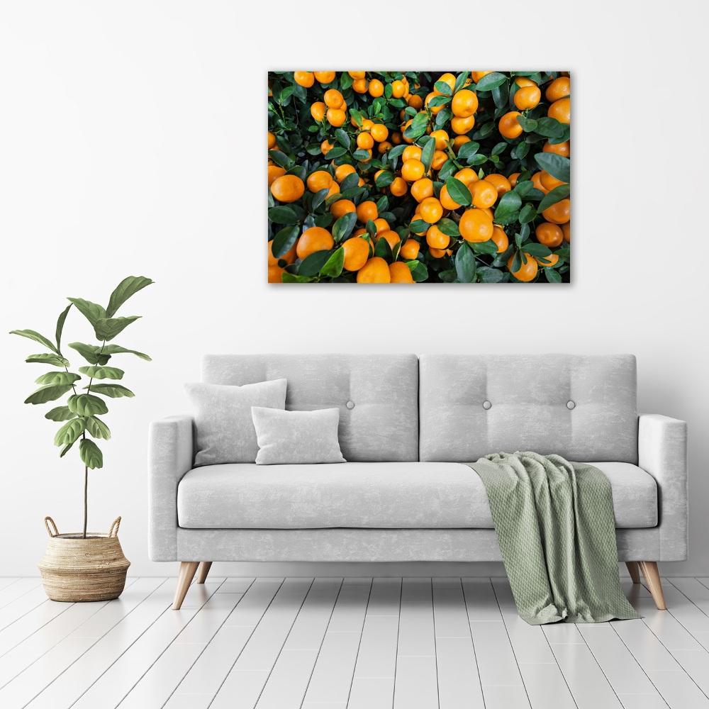 Glass picture wall art Tangerines