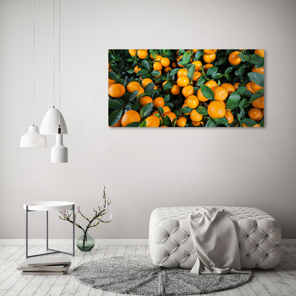 Glass picture wall art Tangerines