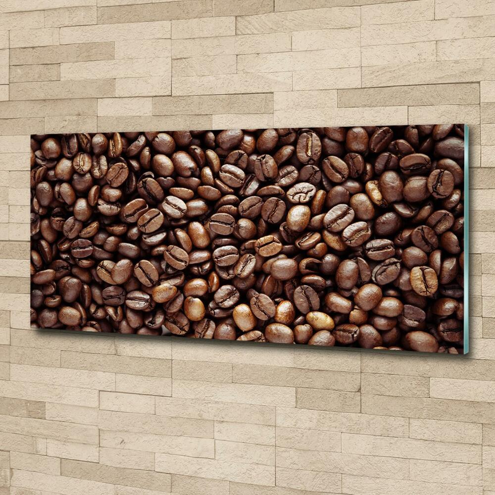 Printed glass wall art Coffee beans