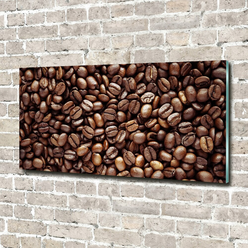 Printed glass wall art Coffee beans