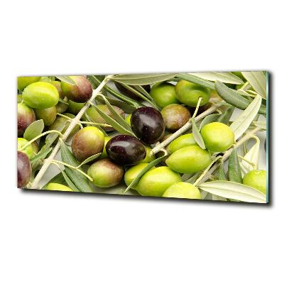 Glass picture wall art Fresh olives