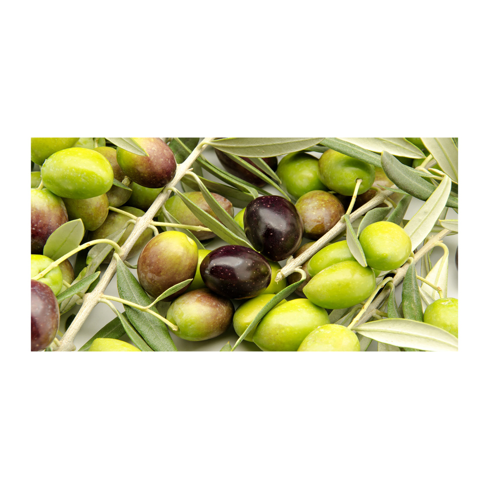 Glass picture wall art Fresh olives