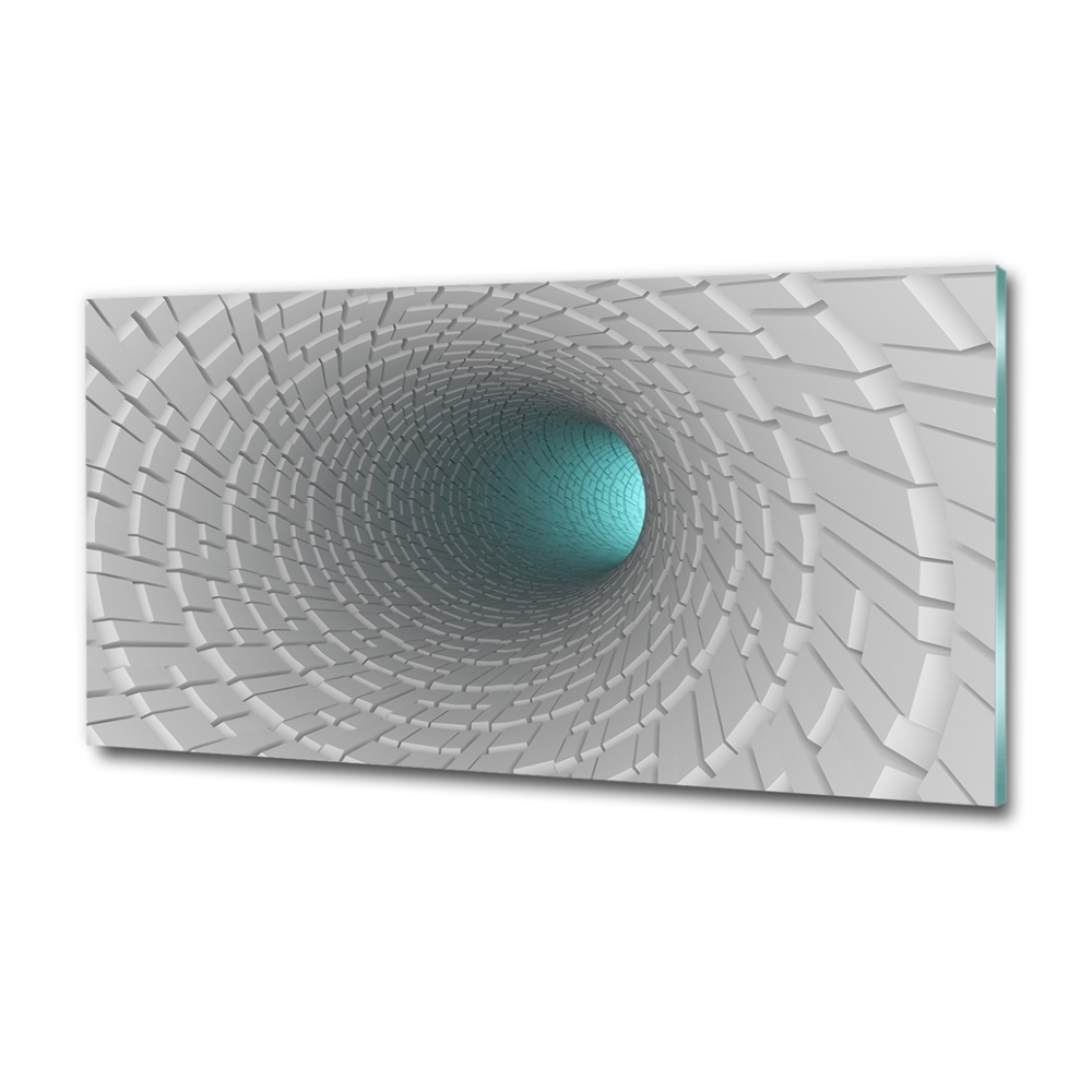 Glass wall art 3d tunnel