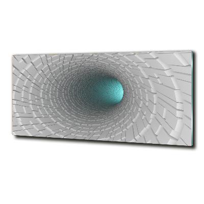 Glass wall art 3d tunnel