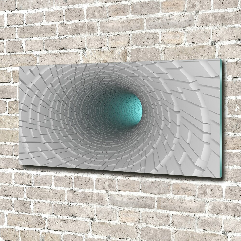 Glass wall art 3d tunnel