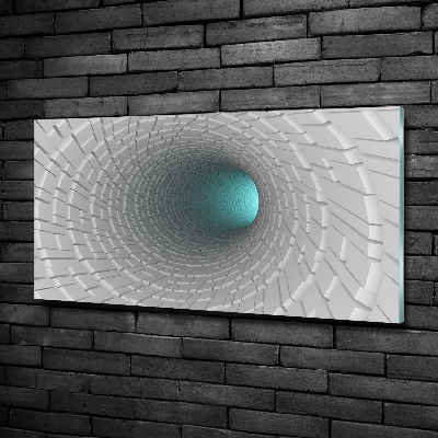 Glass wall art 3d tunnel