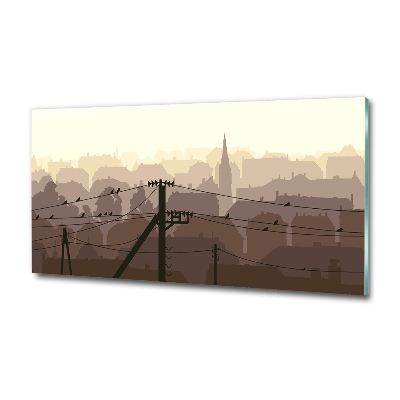 Glass picture wall art City