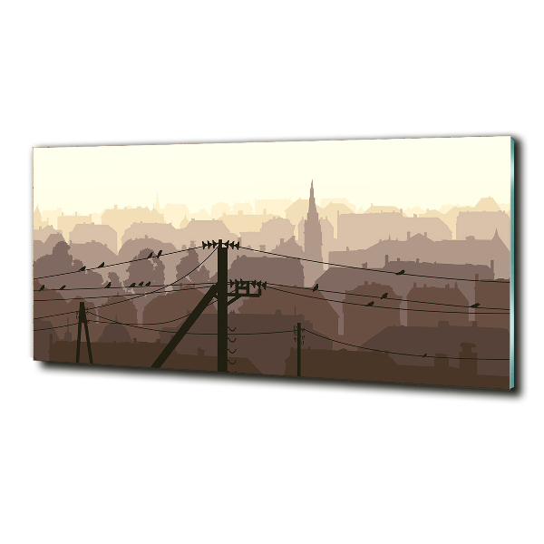 Glass picture wall art City