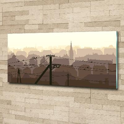 Glass picture wall art City