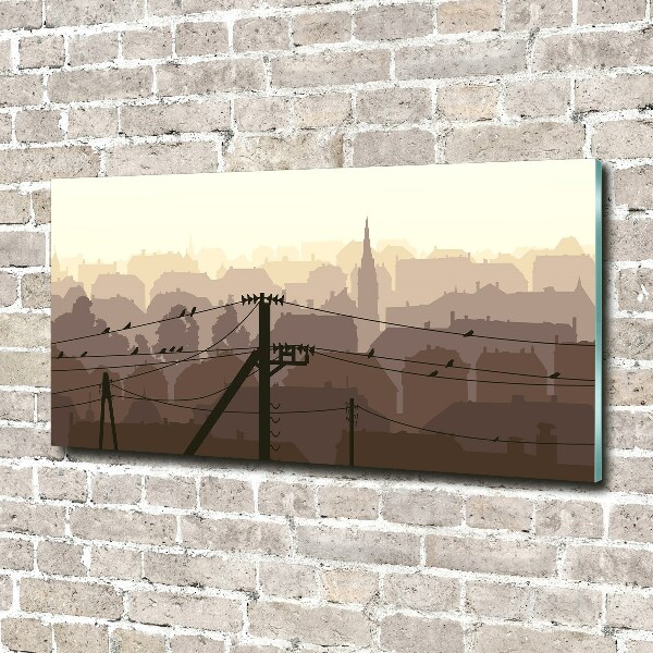 Glass picture wall art City