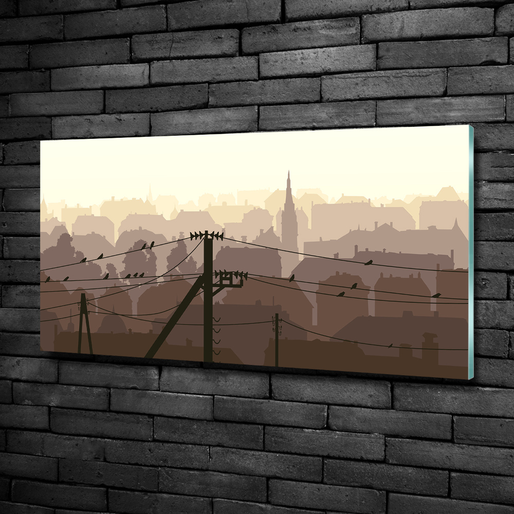 Glass picture wall art City