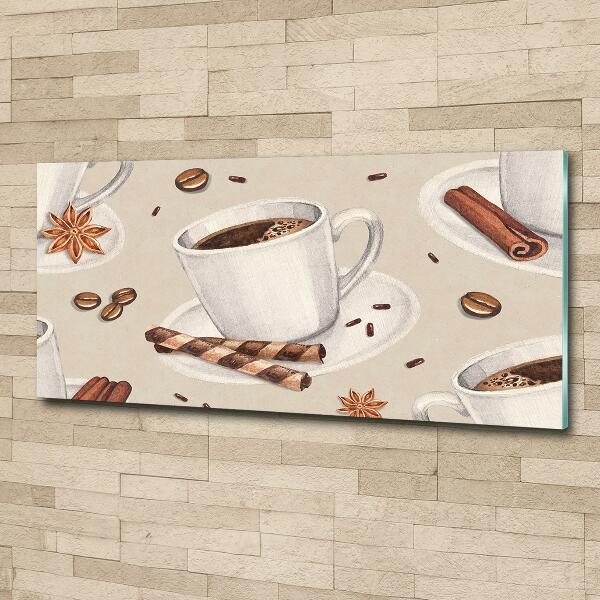 Glass wall art Cup of coffee