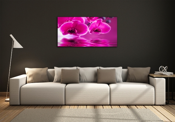 Glass picture print Orchid