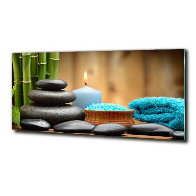 Glass wall art large Bamboo