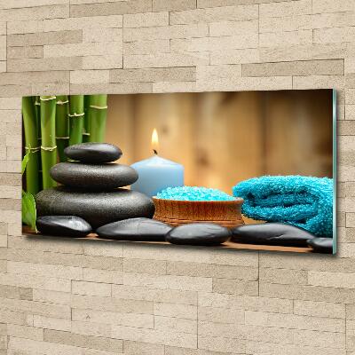 Glass wall art large Bamboo